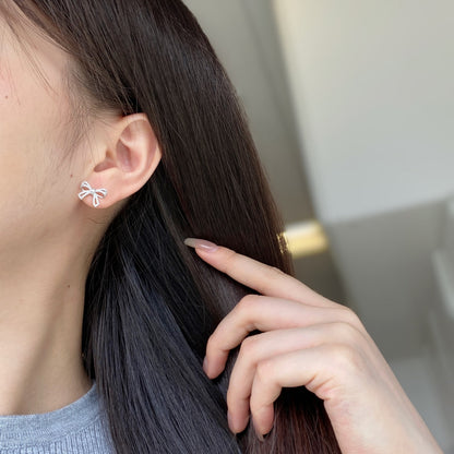 [Solara Jewelry]Dainty Bow Shape Earrings