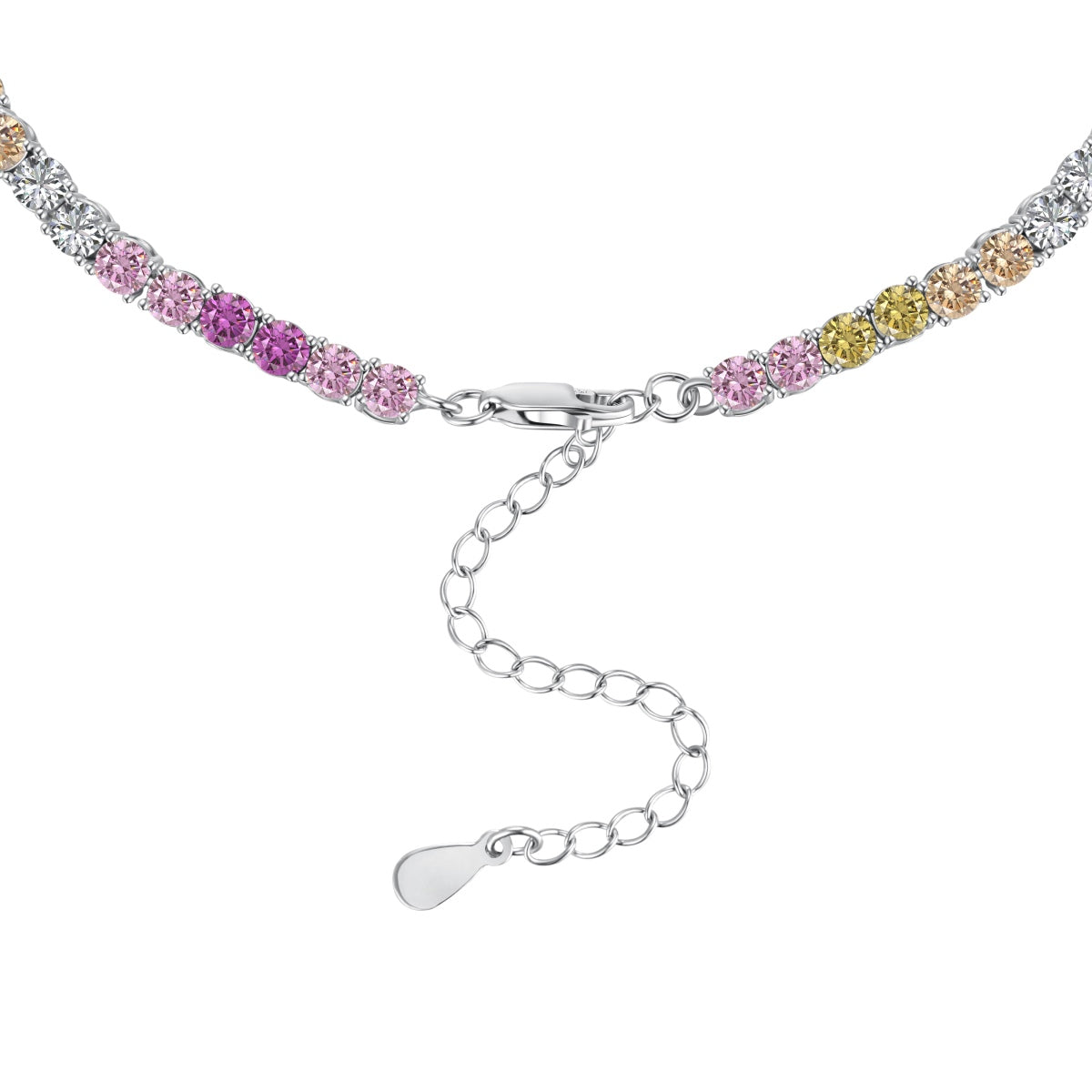 [Solara Jewelry]Delicate Colorful Tennis Necklace