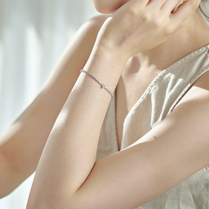 [Solara Jewelry]0.5 Carat Elegant Romantic Heart Shape Lover Bracelet