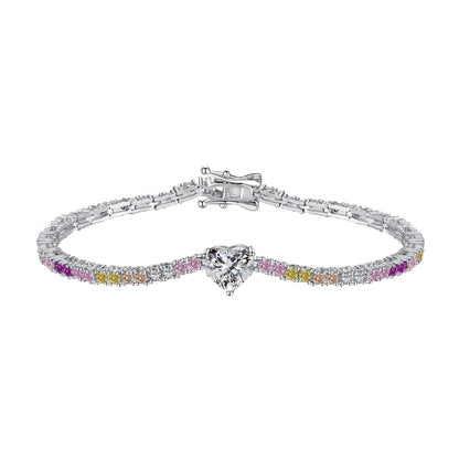 [Solara Jewelry]Delicate Romantic Heart Shape Lover Bracelet