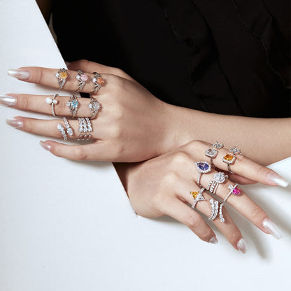 [Solara Jewelry]Unique Vivid Snake Shape Daily Ring