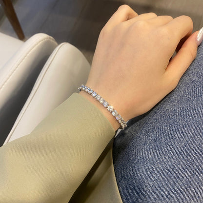 [Solara Jewelry]Ornate Sparkling Round Cut Wedding Bracelet