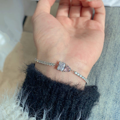 [Solara Jewelry]Dazzling Unique Multi Shape Lover Bracelet