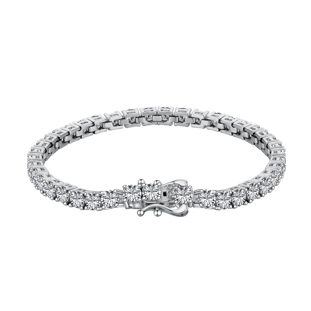 [Solara Jewelry]Luxurious Ornate Round Cut Tennis Bracelet