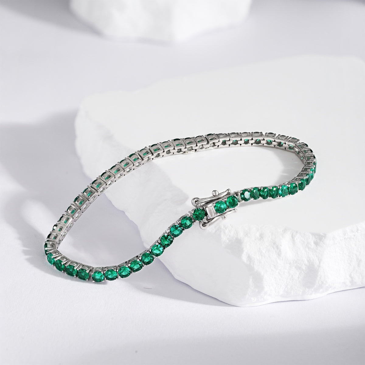 [Solara Jewelry]Radiant Colorful Round Cut Party Bracelet