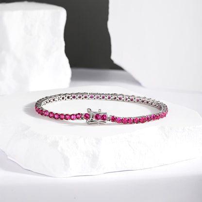 [Solara Jewelry]Radiant Colorful Round Cut Party Bracelet