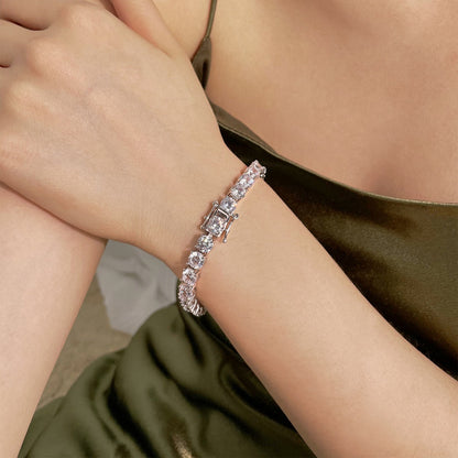 [Solara Jewelry]0.75 Carat Dazzling Round Cut Wedding Bracelet