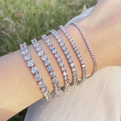 [Solara Jewelry]0.75 Carat Dazzling Round Cut Wedding Bracelet