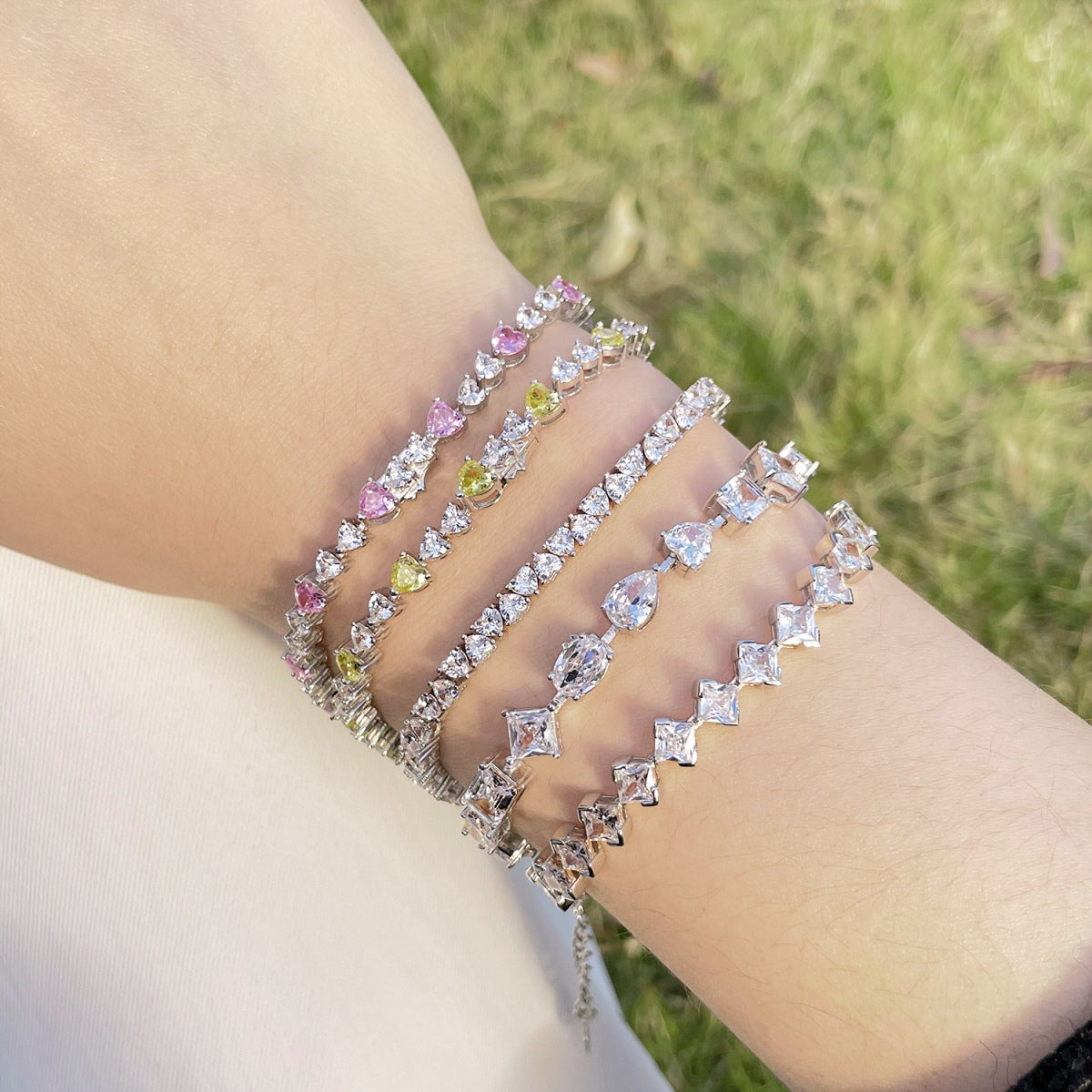[Solara Jewelry]Dazzling Romantic Heart Shape Lover Bracelet