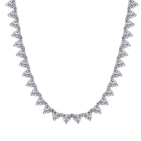 [Solara Jewelry]Ornate Heart Cut Tennis Necklace