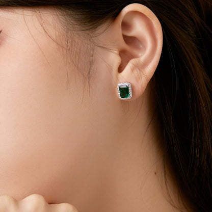 [Solara Jewelry]Luxurious Dainty Emerald Cut Banquet Earrings
