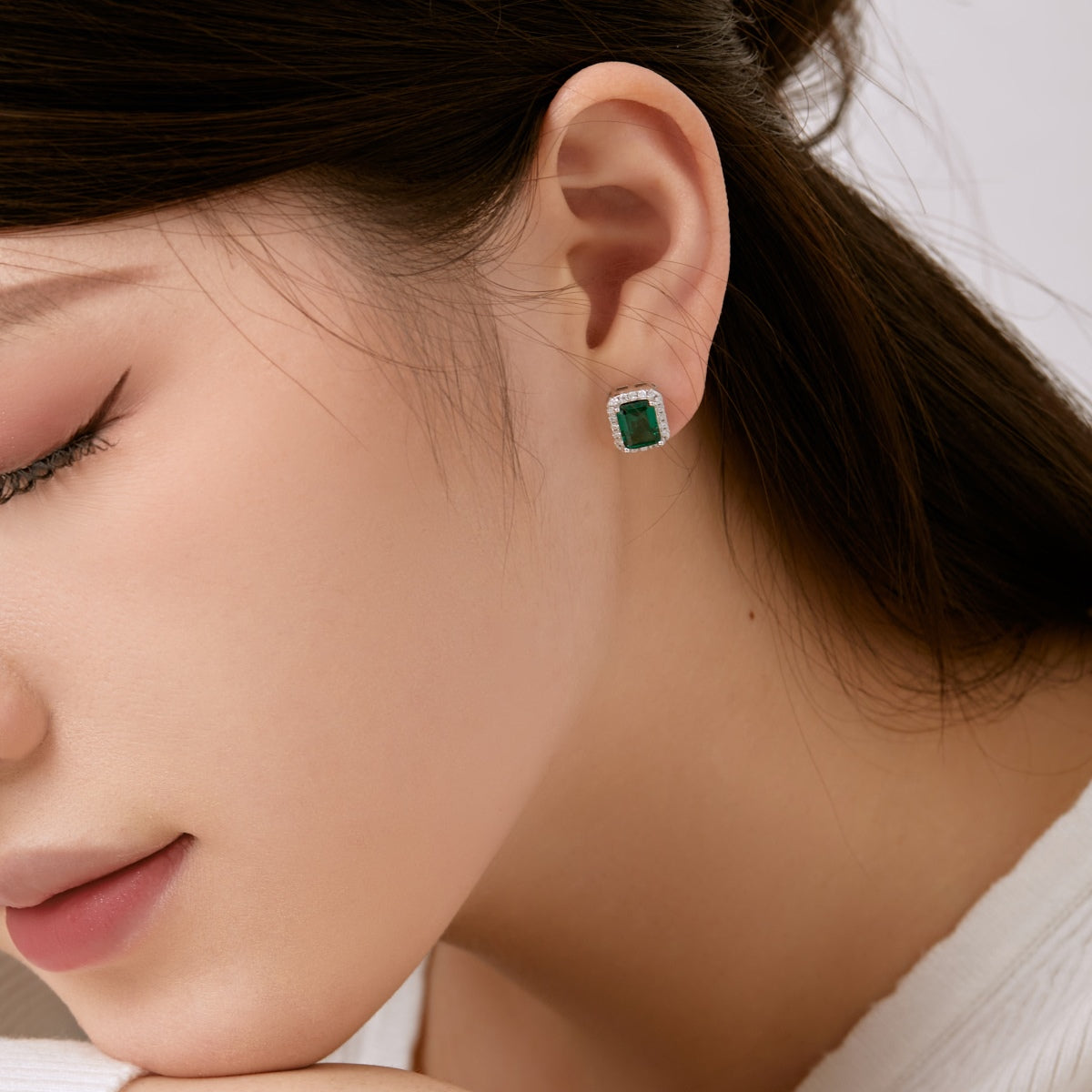 [Solara Jewelry]Luxurious Dainty Emerald Cut Banquet Earrings