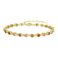 [Solara Jewelry]Sparkling Exquisite Round Cut Party Bracelet