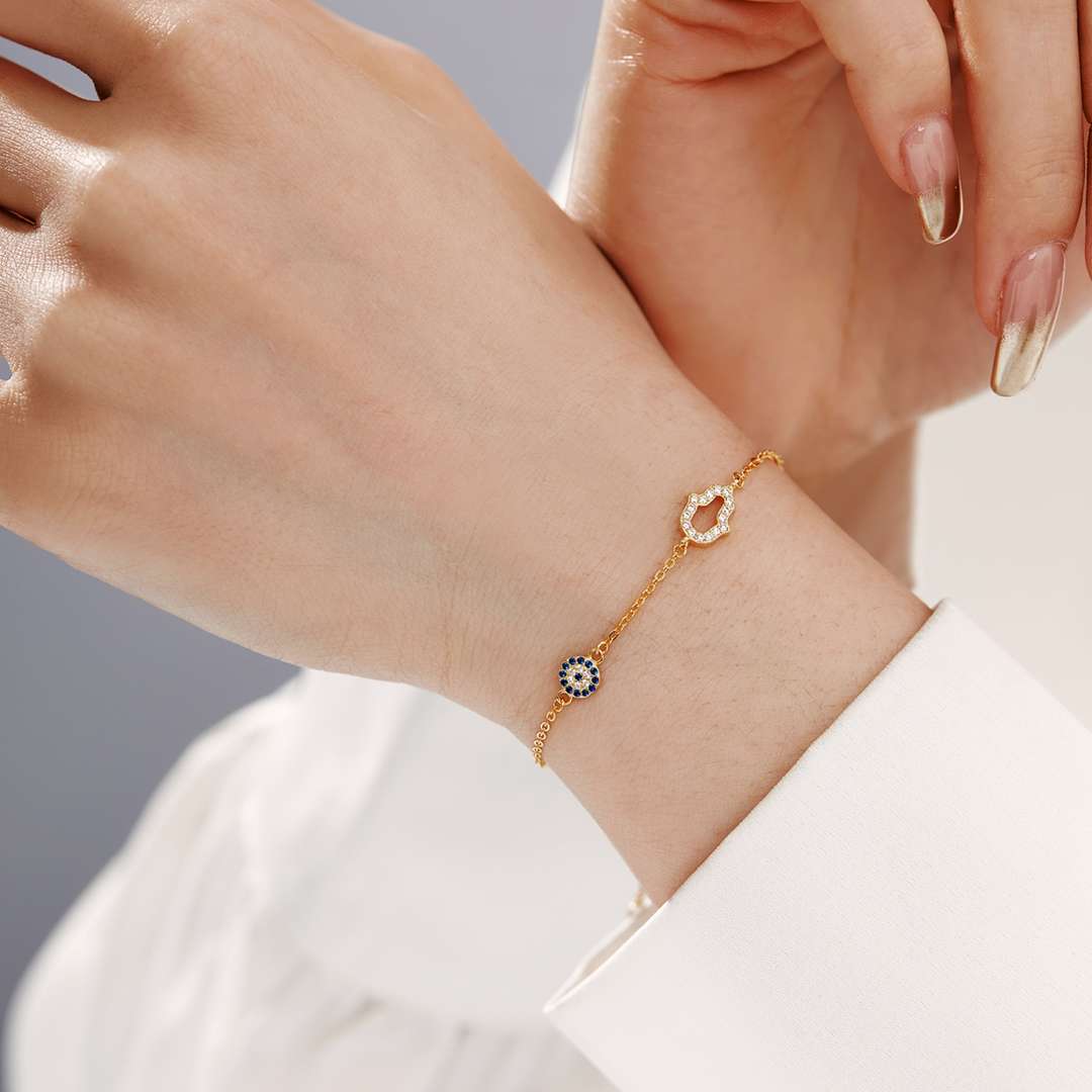 [Solara Jewelry]Gost Shape & Round Shape Necklace