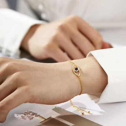 [Solara Jewelry]Devil's Eye Hollow Design Bracelet