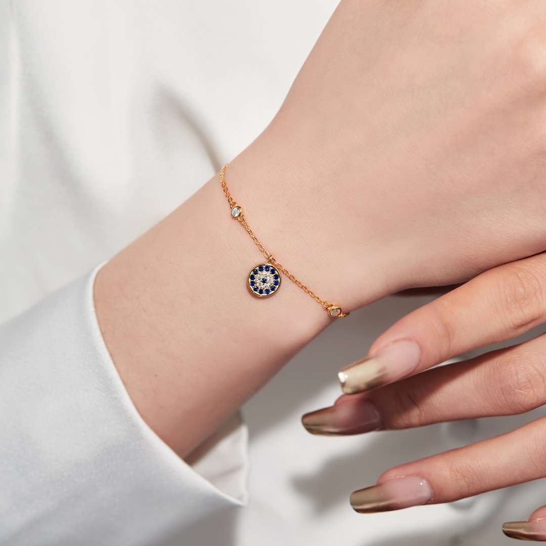 [Solara Jewelry]Devil's Eye Round Shape Bracelet