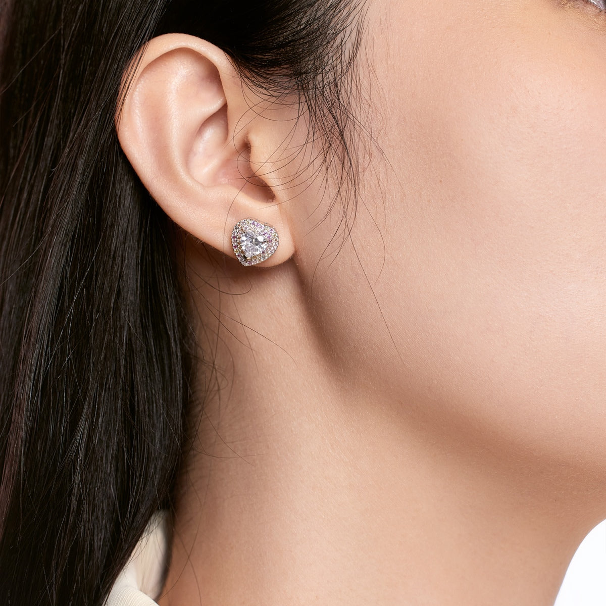 [Solara Jewelry]Dazzling Heart Shape Lover Earrings