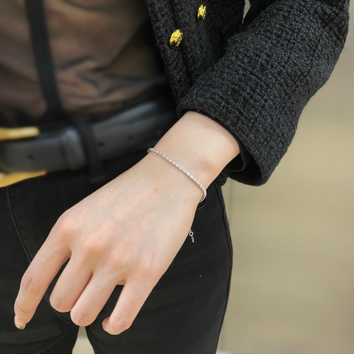 [Solara Jewelry]Elegant Emerald Cut Daily Bracelet