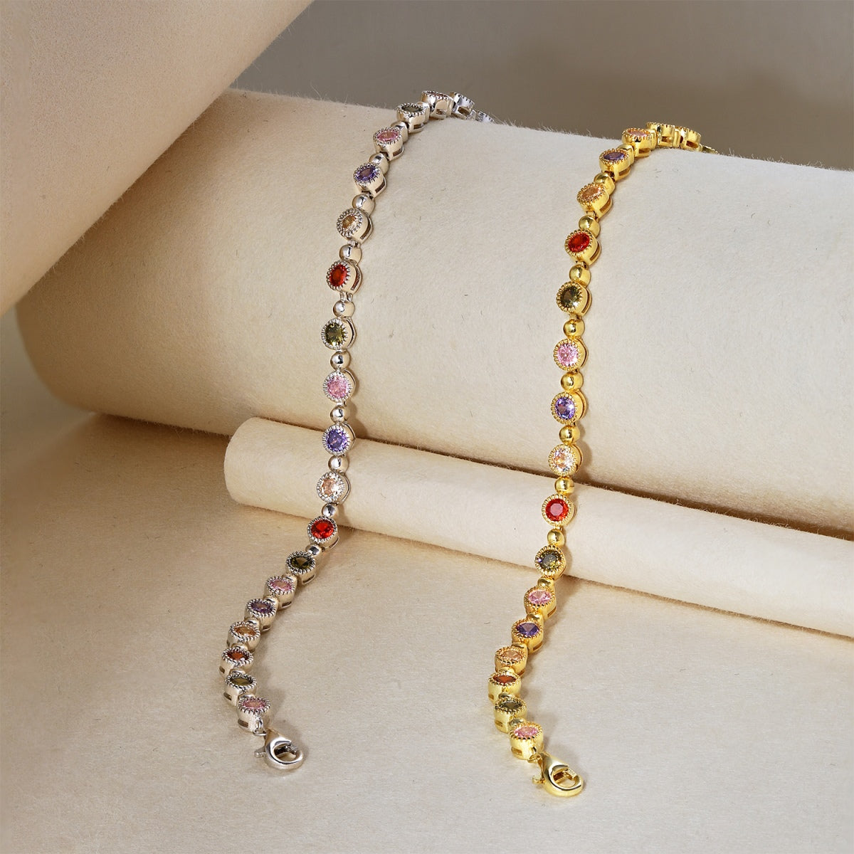 [Solara Jewelry]Sparkling Exquisite Round Cut Party Bracelet