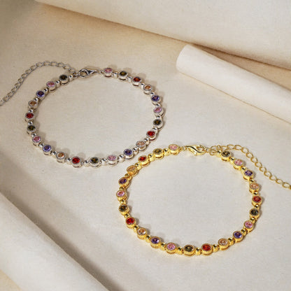 [Solara Jewelry]Sparkling Exquisite Round Cut Party Bracelet