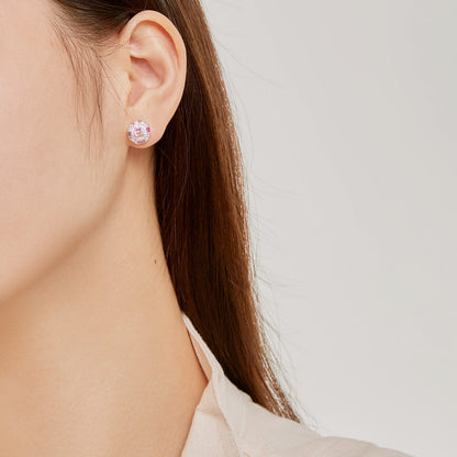 [Solara Jewelry]Ornate Colorful Octagon Shape Daily Earrings