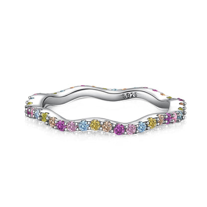 [Solara Jewelry]Dainty Colorful Round Cut Party Ring