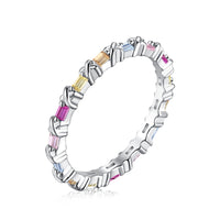 [Solara Jewelry]Charming Colorful Round Cut Daily Ring