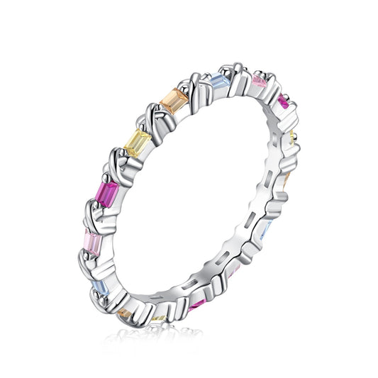 [Solara Jewelry]Charming Colorful Round Cut Daily Ring