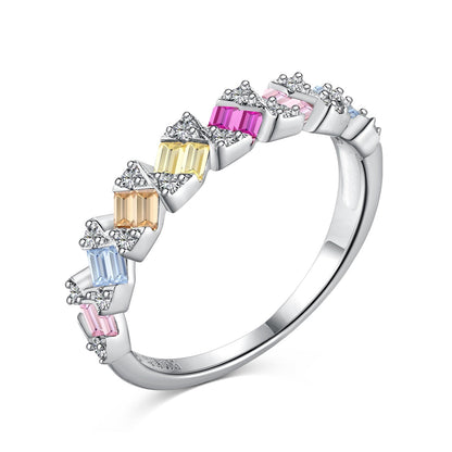 [Solara Jewelry]Delicate Vibrant Emerald Cut Daily Ring