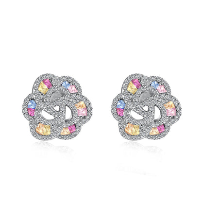 [Solara Jewelry]Exquisite Flower Shape Daily Earrings