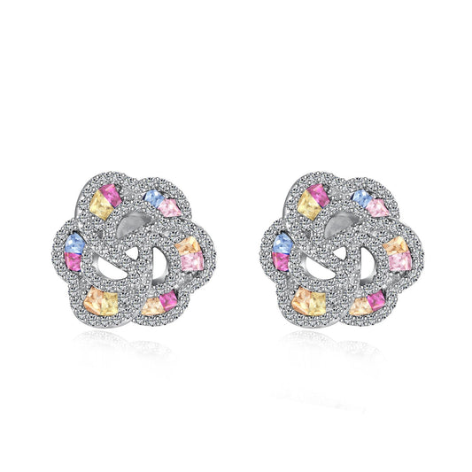[Solara Jewelry]Exquisite Flower Shape Daily Earrings