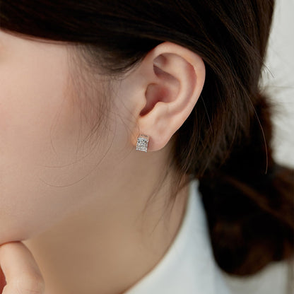[Solara Jewelry]Radiant Luxurious Princess Cut Daily Earrings