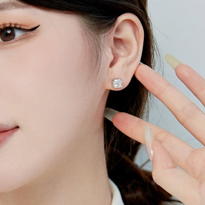 [Solara Jewelry]1.0 Carat Radiant Princess Cut Wedding Earrings