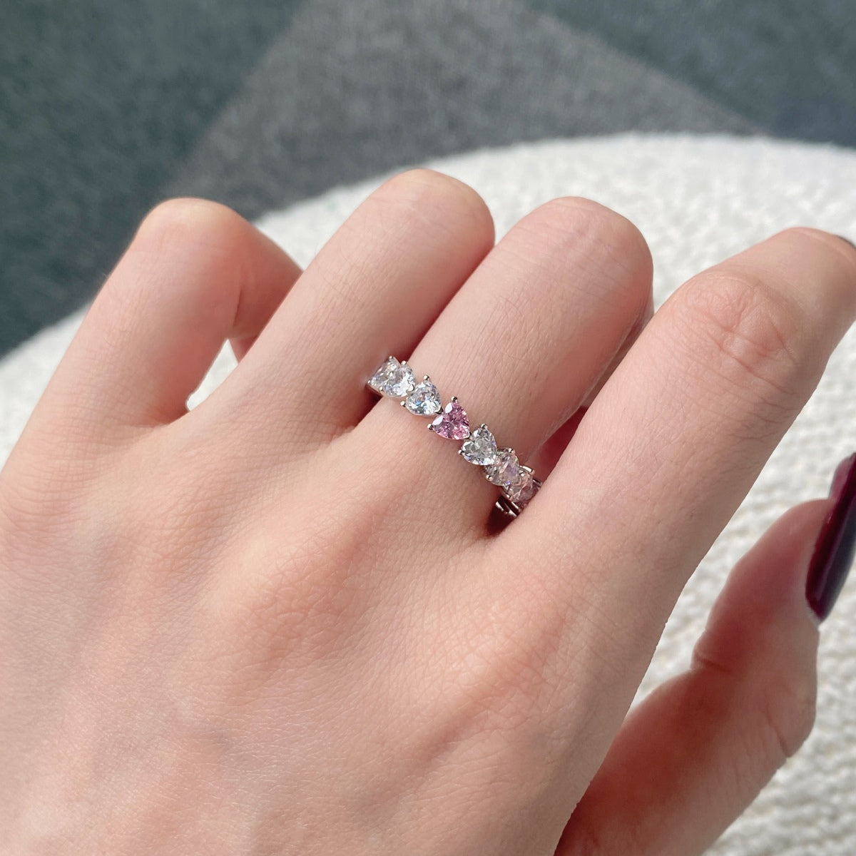 [Solara Jewelry]0.25 Carat Radiant Romance Heart Cut Lover Ring