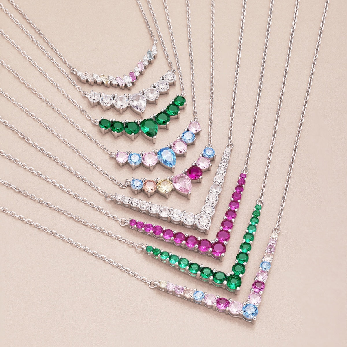 [Solara Jewelry]Dazzling Rainbow Necklace
