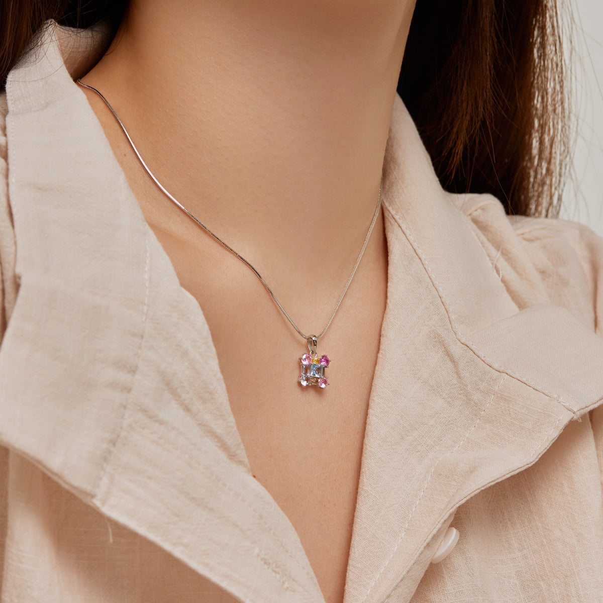 [Solara Jewelry]Gorgeous Multi Colorful Necklace