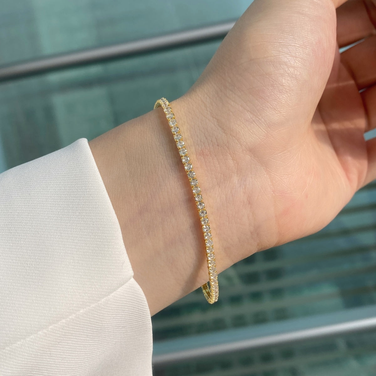 [Solara Jewelry]Radiant Colorful Round Cut Party Bracelet