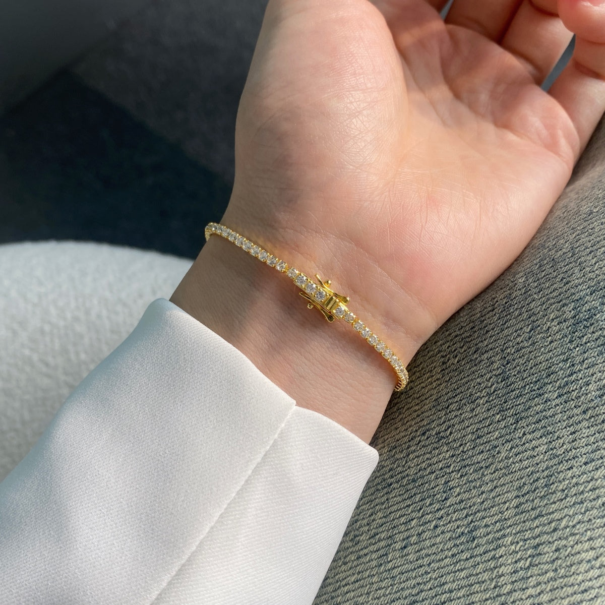 [Solara Jewelry]Radiant Colorful Round Cut Party Bracelet