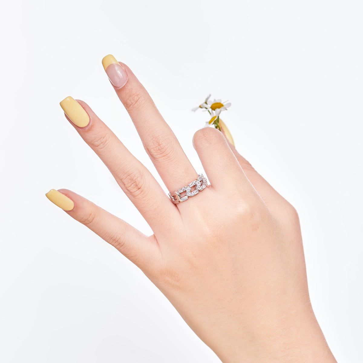 [Solara Jewelry]Sparkling Vibrant Emerald Cut Daily Ring