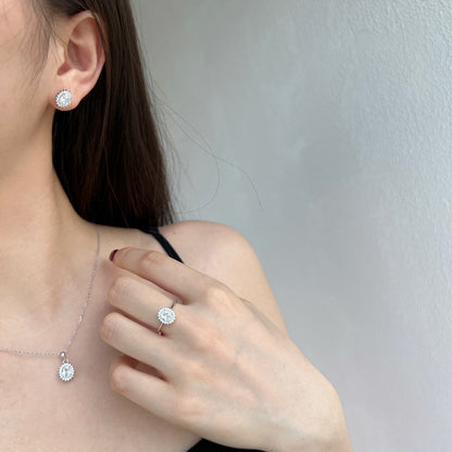 [Solara Jewelry]Delicate Radiant Oval Cut Daily Earrings