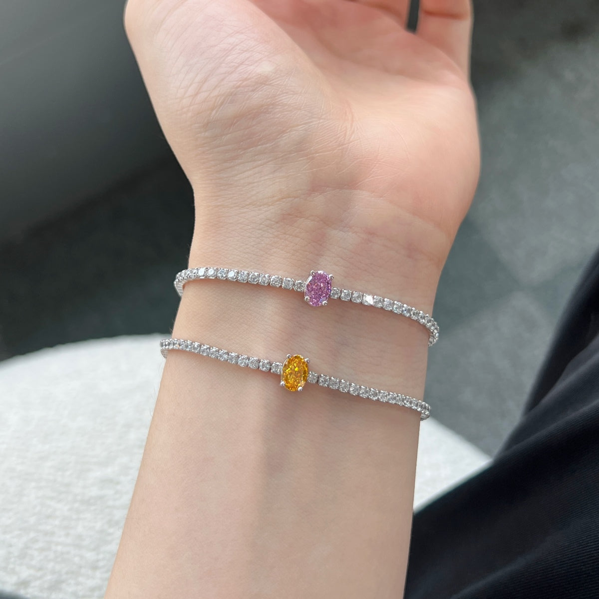 [Solara Jewelry]0.75 Carat Exquisite Oval Cut Daily Bracelet
