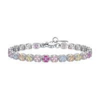 [Solara Jewelry]Delicate Colorful Emerald Cut Daily Bracelet
