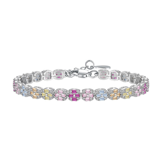 [Solara Jewelry]Delicate Colorful Emerald Cut Daily Bracelet