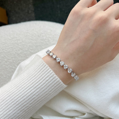 [Solara Jewelry]0.75 Carat Elegant Romantic Heart Shape Lover Bracelet