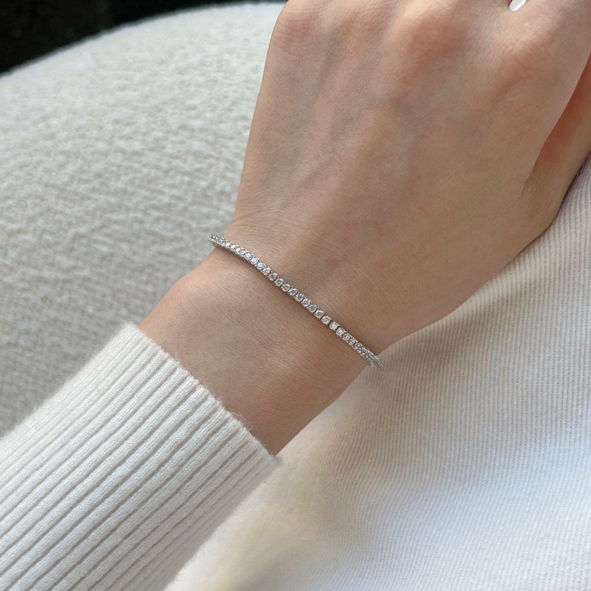[Solara Jewelry]Dazzling Exquisite Round Cut Daily Bracelet