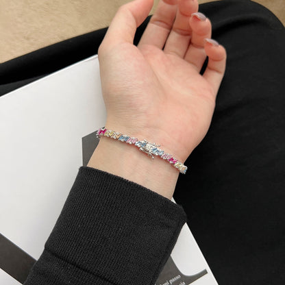 [Solara Jewelry]Ornate Sparkling Multi Cut Party Bracelet