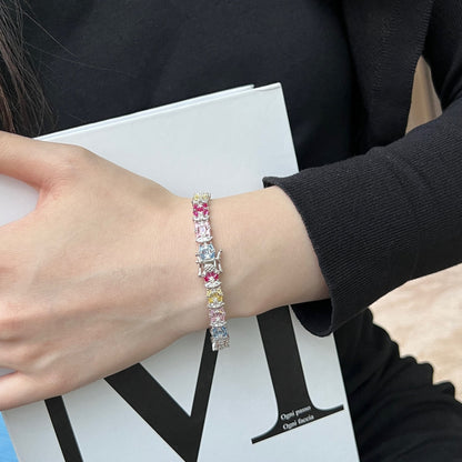 [Solara Jewelry]Delicate Colorful Multi Cut Party Bracelet