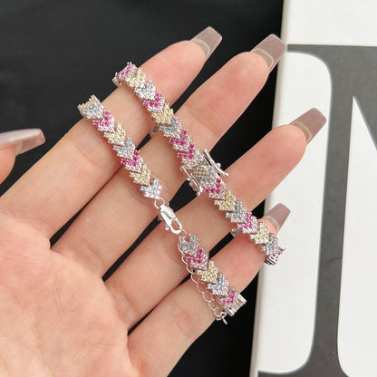[Solara Jewelry]Ornate Sparkling Round Cut Party Bracelet