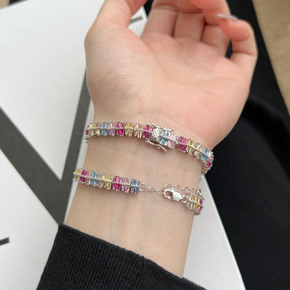 [Solara Jewelry]Sparkling Exquisite Multi Cut Party Bracelet
