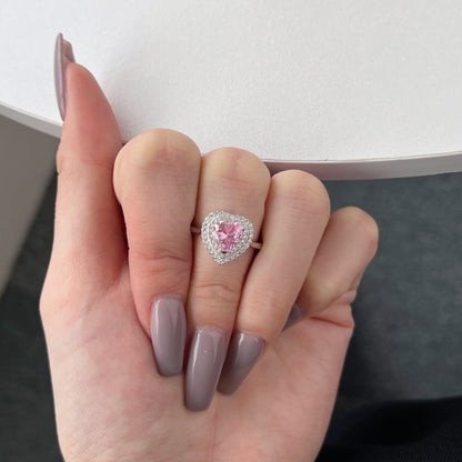 [Solara Jewelry]Delicate Ebullient Heart Shape Wedding Ring